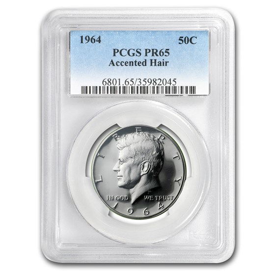 1964 Kennedy Half Dollar PR-65 PCGS (Accented Hair) 1964 Kennedy Half Dollar PR-65 PCGS (Accented Hair)