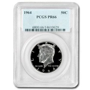 1964 Kennedy Half Dollar PR-66 PCGS