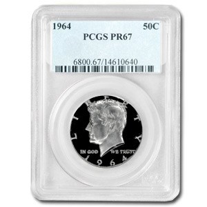 1964 Kennedy Half Dollar PR-67 PCGS 1964 Kennedy Half Dollar PR-67 PCGS