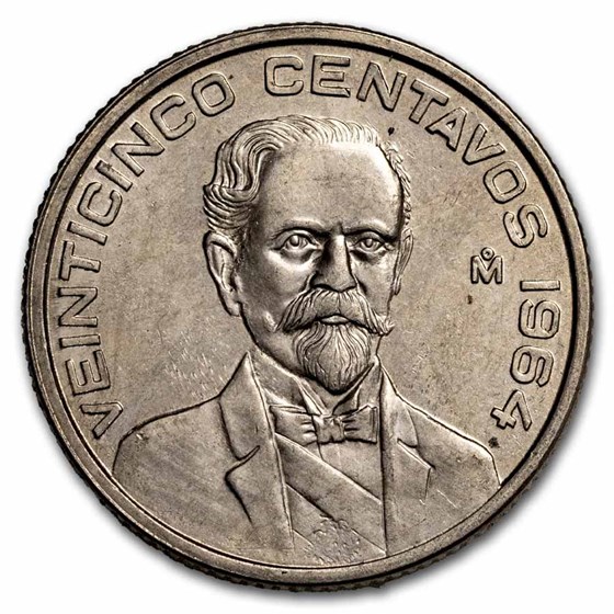 1964 Mexico 25 Centavos BU