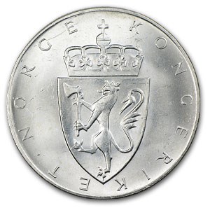 1964 Norway Silver 10 Kroner Sesquicentennial BU 1964 Norway Silver 10 Kroner Sesquicentennial BU