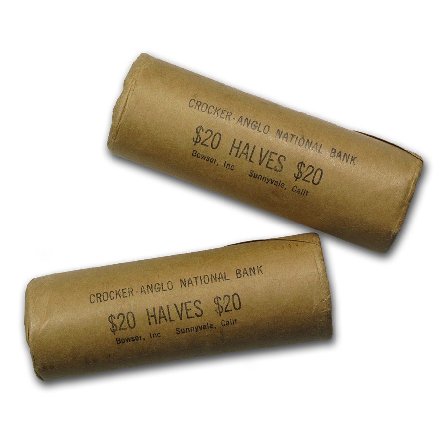 1964 P/D Kennedy Half Dollar $20 40-Coin Roll BU (Shotgun Roll)