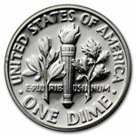 1964 Roosevelt Dime 50-Coin Roll BU
