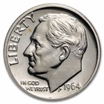 1964 Roosevelt Dime 50-Coin Roll Proof