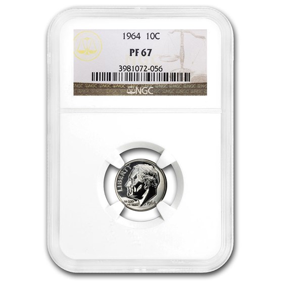 1964 Roosevelt Dime PF-67 NGC 1964 Roosevelt Dime PF-67 NGC