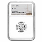 1964 Roosevelt Dime PF-68 NGC