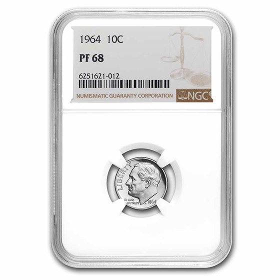 1964 Roosevelt Dime PF-68 NGC 1964 Roosevelt Dime PF-68 NGC