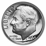 1964 Roosevelt Dime PF-69 Cameo NGC