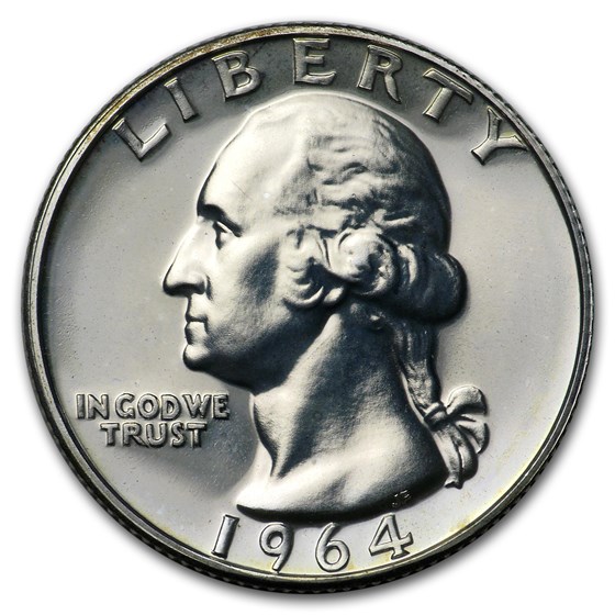 1964 Washington Quarter Gem Proof 1964 Washington Quarter Gem Proof