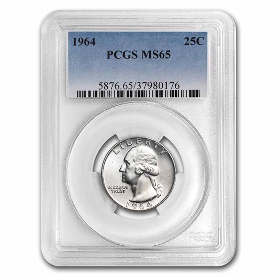 1964 Washington Quarter MS-65 PCGS 1964 Washington Quarter MS-65 PCGS