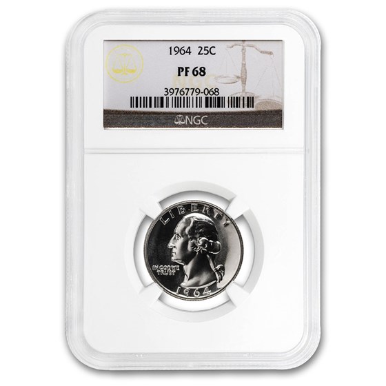 1964 Washington Quarter PF-68 NGC 1964 Washington Quarter PF-68 NGC