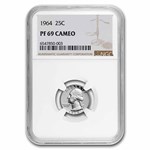 1964 Washington Quarter PF-69 CAM NGC