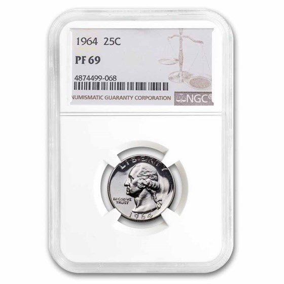 1964 Washington Quarter PF-69 NGC
