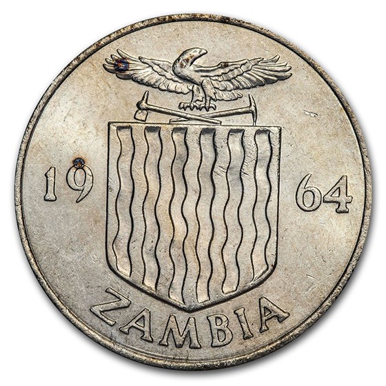 1964 Zambia 2 Shillings Bohor Reedback BU/Proof 1964 Zambia 2 Shillings Bohor Reedback BU/Proof
