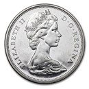 1965-1966 Canada Silver 50 Cents Elizabeth II Avg Circ
