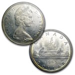 1965 Canada 5-Coin Silver Dollar Type Set BU/Prooflike 