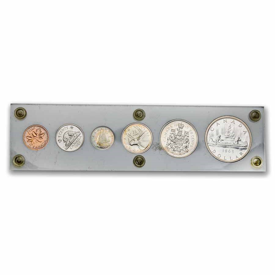 1965 Canada 6-Coin Silver Type Set (1.11 ASW)