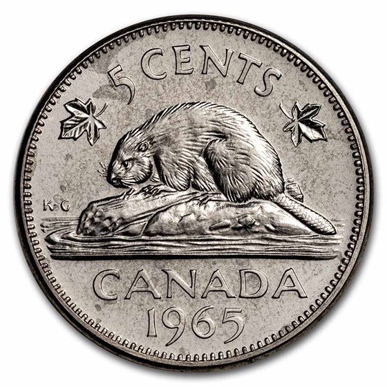 1965 Canada Nickel 5 Cents BU/Prooflike 1965 Canada Nickel 5 Cents BU/Prooflike