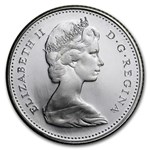 1965 Canada Silver 10 Cents Bluenose Sailboat BU/Prooflike