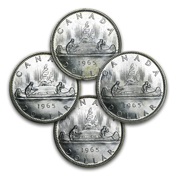 1965 Canada Silver Dollars BU (4 Piece Type Set) 1965 Canada Silver Dollars BU (4 Piece Type Set)