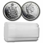 1965 Canada Silver Half Dollar 20-Coin Roll BU