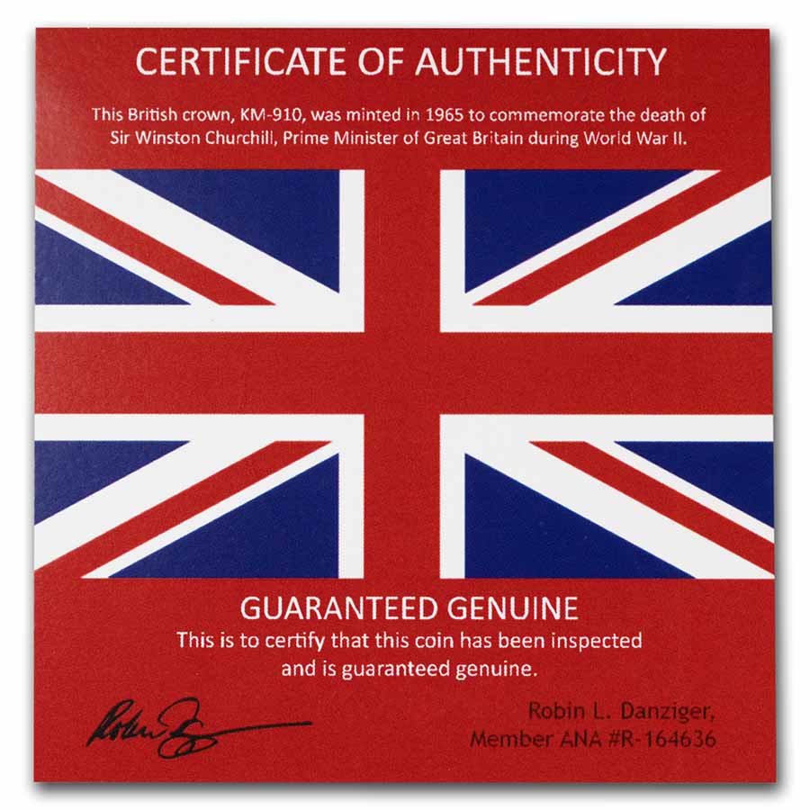 Buy 1965 Great Britain Winston Churchill Crown BU (w/COA) | APMEX