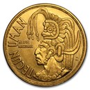1965 Guatemala 1/2 oz Gold Tecun Uman AU (AGW .50)