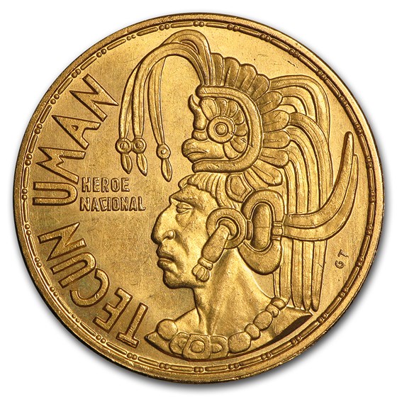 1965 Guatemala 4/5 oz Gold Tecun Uman AU (AGW .8088) 1965 Guatemala 4/5 oz Gold Tecun Uman AU (AGW .8088)