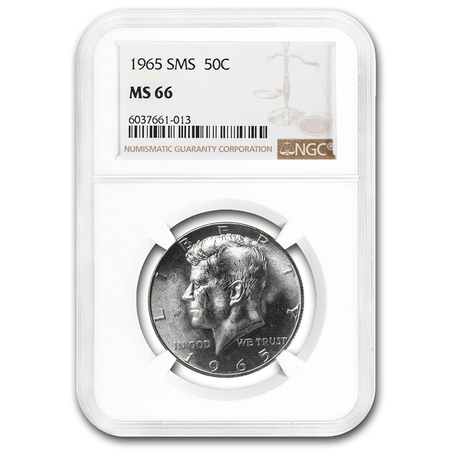 1965 Kennedy Half Dollar MS-66 NGC (SMS)