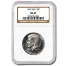 1965 Kennedy Half Dollar MS-67 NGC (SMS)
