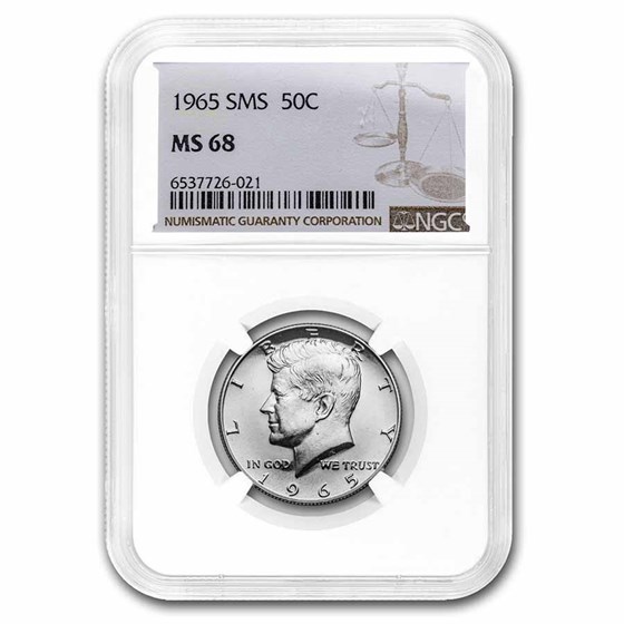 1965 Kennedy Half Dollar MS-68 NGC (SMS) 1965 Kennedy Half Dollar MS-68 NGC (SMS)
