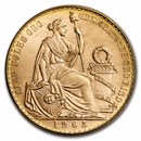 1965 Peru Gold 100 Soles Liberty BU