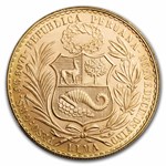 1965 Peru Gold 100 Soles Liberty BU