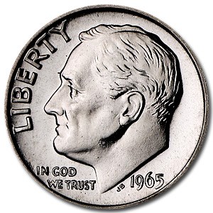 1965 Roosevelt Dime BU (SMS) 1965 Roosevelt Dime BU (SMS)