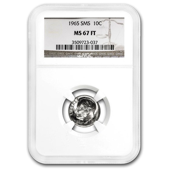 1965 Roosevelt Dime MS-67 NGC (SMS, FT) 1965 Roosevelt Dime MS-67 NGC (SMS, FT)