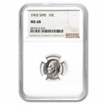 1965 Roosevelt Dime SMS MS-68 NGC
