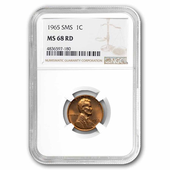 Buy 1965-SMS Lincoln Penny MS-68 NGC (Red) | APMEX