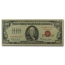 1966 $100 U.S. Note Red Seal AU (Fr#1550)
