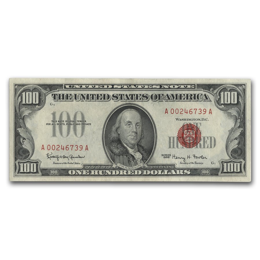Buy 1966 $100 U.S. Note Red Seal CU | APMEX