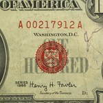 1966 $100 U.S. Note Red Seal VF (Fr#1550) Details