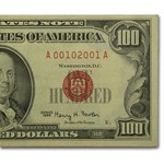 1966 $100 U.S. Note Red Seal VF+ (Fr#1550)
