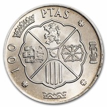 Buy 1966-1970 Spain Silver 100 Pesetas Francisco Franco Avg Circ