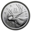 1966 Canada Silver 25 Cents BU/Prooflike