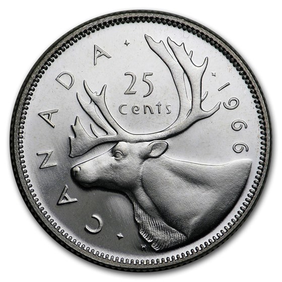 1966 Canada Silver 25 Cents BU/Prooflike 1966 Canada Silver 25 Cents BU/Prooflike