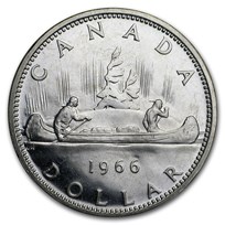 1966 Canada Silver Dollar BU/Prooflike