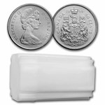 1966 Canada Silver Half Dollar 20-Coin Roll BU