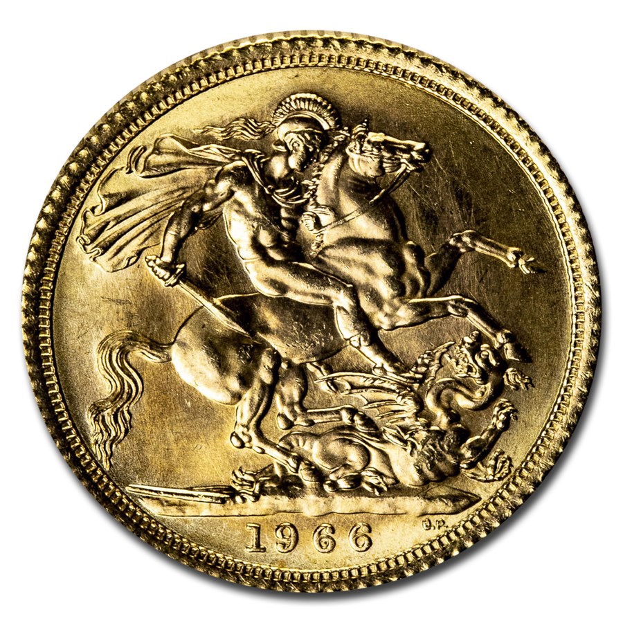 1966 Great Britain Gold Sovereign Elizabeth II BU