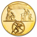 1966 Israel 30 gram Gold Baron Edmond de Rothschild Medal