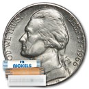1966 Jefferson Nickel 40-Coin Roll BU