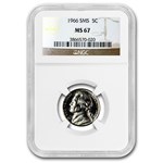 1966 Jefferson Nickel SMS MS-67 NGC